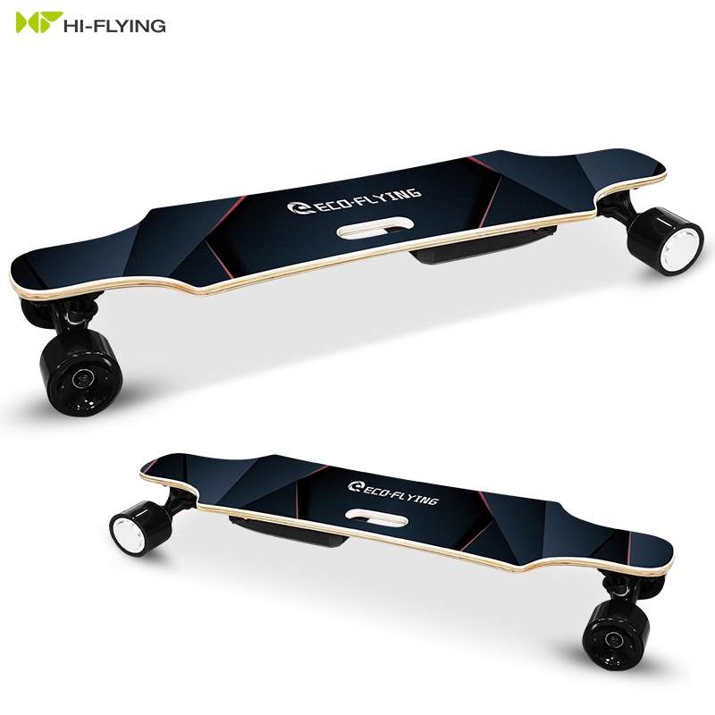 Skateboard Electrique Eco-flying avec télécommande sans Fil, Vitesse Maximal 20 KM/H, Moteur brushless 350W Longboard Électrique